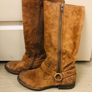 Leather riding boots